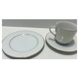 Grace Fine China Concerto Dinnerware Set with Lenox Wedding Promises Cake Server