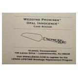 Grace Fine China Concerto Dinnerware Set with Lenox Wedding Promises Cake Server