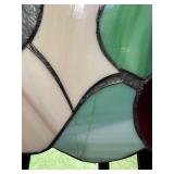 Stained Glass Style Hanging Pendant Lamp with Fruit Motif