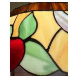 Stained Glass Style Hanging Pendant Lamp with Fruit Motif