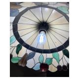 Stained Glass Style Hanging Pendant Lamp with Fruit Motif