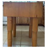 Solid Wood Butcher-Block Kitchen Table