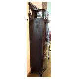 Antique Oak Secretary Bookcase with Curio Cabinet and Stained Glass