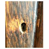 Antique Oak Secretary Bookcase with Curio Cabinet and Stained Glass