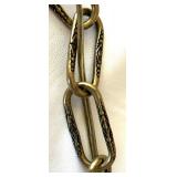 Vintage Mid Century Brass Hanging Pendant Lantern with Glass Panels