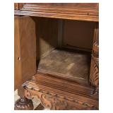 Antique Carved Wood Sideboard Cabinet with Drawers
