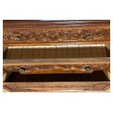 Antique Carved Wood Sideboard Cabinet with Drawers