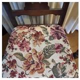 Dining Table with 9 Chairs, Floral Upholstered Seats