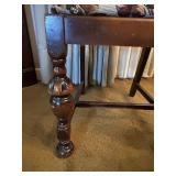 Dining Table with 9 Chairs, Floral Upholstered Seats