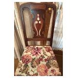 Dining Table with 9 Chairs, Floral Upholstered Seats