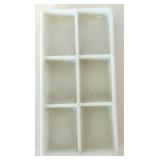 Vintage Milk Glass Dental Trays Assortment