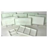 Lot of Vintage Milk Glass Dental Instrument Trays