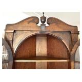 Beautiful Antique Wooden Corner Cabinet with Glass Doors