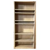 Adjustable Wood Bookcase with Cabinets