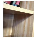Tall Wood Bookshelf with Storage Compartments