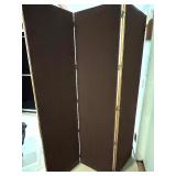 Three-Panel Wood-Framed Mirror Room Divider