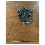 Antique Tiger Oak Bow Front Chest of Drawers with Brass Hardware