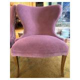 Pair of Matching Upholstered Side Chairs with Nailhead Trim