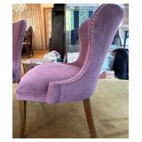 Pair of Matching Upholstered Side Chairs with Nailhead Trim
