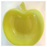 Vintage Mid Century Orange Plate, Apple-Shaped Dish, Glass Ashtray, Pair of Ceramic Chalices