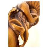 Mixed Home Decor Lot - Cherub Pedestal Bowl, Gold Urn with Fruit, Gilt Cherub Vase