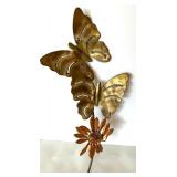 MCM Metal Butterfly and Flower Wall Decor