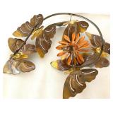 MCM Metal Butterfly and Flower Wall Decor