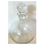 Glass Decanter with Stopper and 8 Snifter Glasses