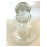 Glass Decanter with Stopper and 8 Snifter Glasses