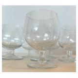 Glass Decanter with Stopper and 8 Snifter Glasses