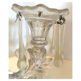 Vintage Glass Three-Light Candelabra with Prisms