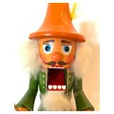 Vintage Wooden Viking Music Box and Nutcracker Figurine