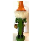 Vintage Wooden Viking Music Box and Nutcracker Figurine