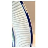 Italian Ceramic Serving Plates & Bowl, Hand-Painted Fruit & Floral Designs (3 pcs)