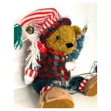 Christmas Decor Lot: Lighted Bear Figurine, Placemats & Holiday Accents