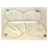 Christmas Decor Lot: Lighted Bear Figurine, Placemats & Holiday Accents