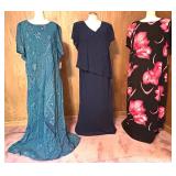 Three Dresses: Roni Nicole II Jade & Positive Attitude Navy Maxi & Blue Overlay