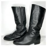 Santana Canada Black Leather Tall Boots - Women