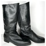 Santana Canada Black Leather Tall Boots - Women