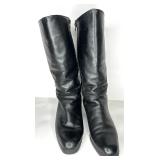 Santana Canada Black Leather Tall Boots - Women