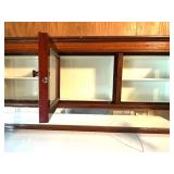 Antique Dental Cabinet with Marble Top and Glass Doors