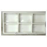 Assorted Dental Trays - White Milk Glass Instrument and Procedure Trays