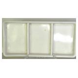 Assorted Dental Milk Glass Trays For Dental Cabinet