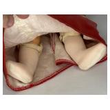 Folk Costume Themed Doll and Framed Ukrainian Folk Art Print