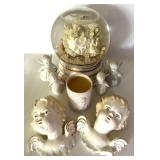 Lot of Vintage Porcelain Napcoware Angel Figurines and Cherub Busts