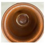 Group of Handcrafted Pottery Vessels and Carved Wood Accent