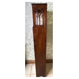 Tall Wood Bookcase with Gothic Style Cutout Sides