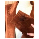 Givenchy Sport Velvet Blazer Size 16 Brown Satin Lining