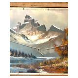 Double Sided Framed Landscape Oil Paintings, Signed and Unsigned