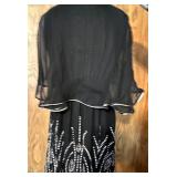 Janice Wainwright at Forty Seven Poland Street Black Beaded Dress UK 14 US 12